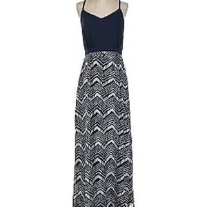 J Crew Navy and White Maxi Dress 4